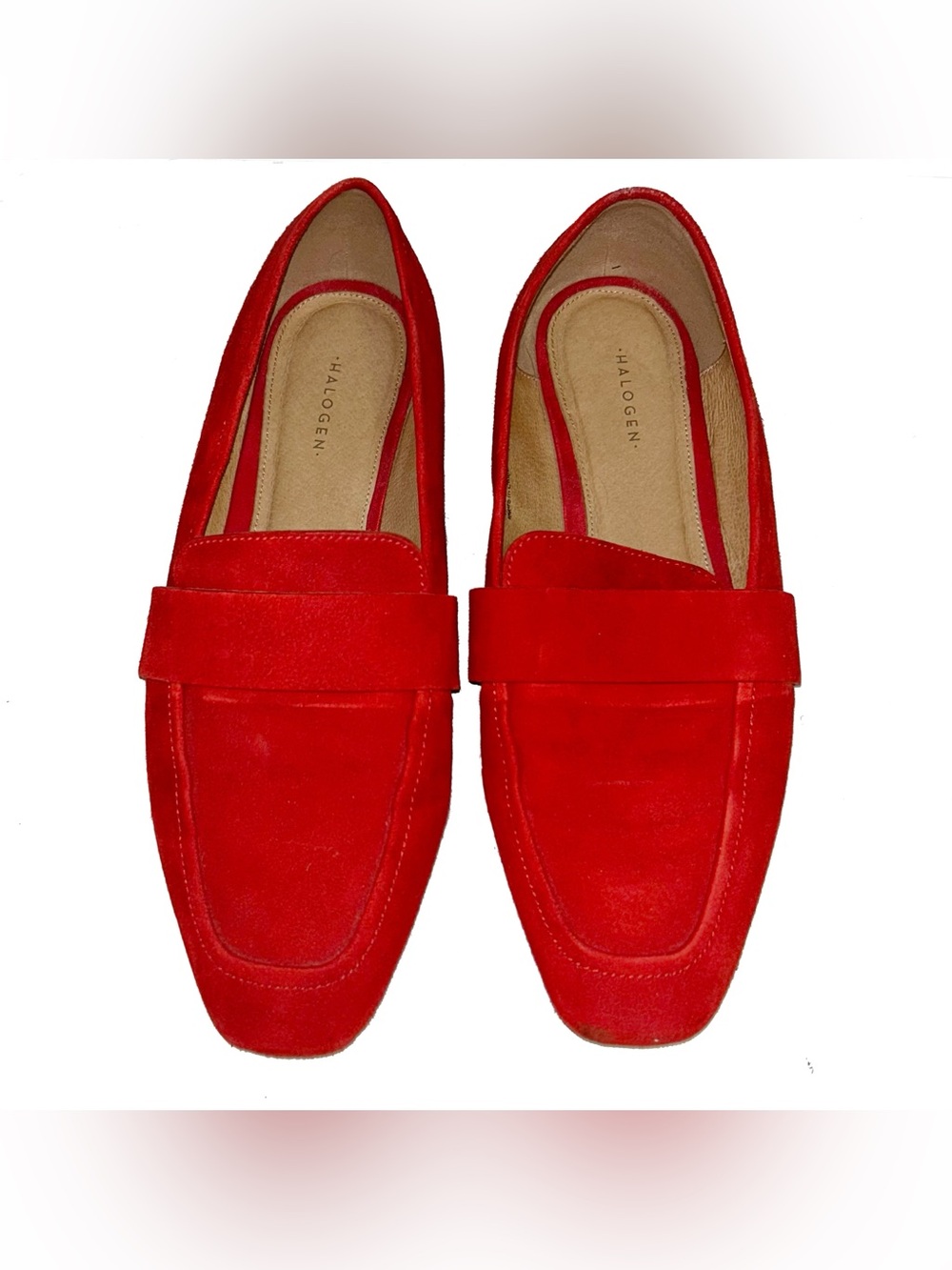 Halogen Red Suede Women's Penny Loafers